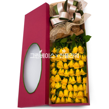 노랑장미상자